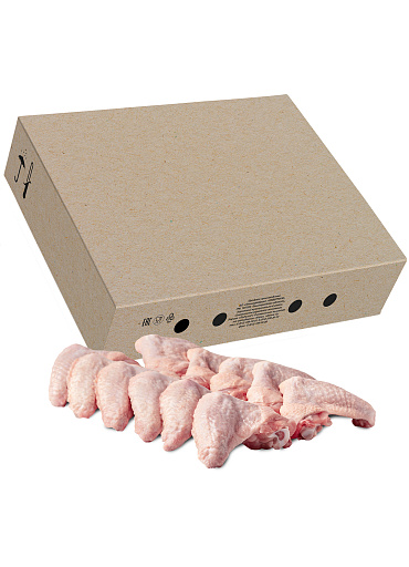 Broiler chicken wing without tip, skin on, wholesale
