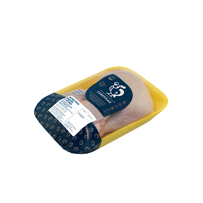 Broiler chicken leg quarter with backbone, skin on chilled