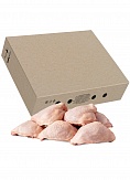 Broiler chicken thigh, skin on, chilled, wholesale